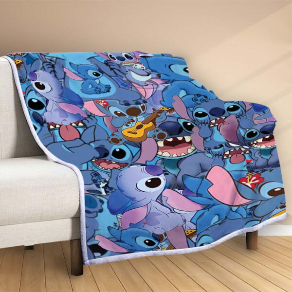Plaid Disney Stitch Personnage 3 Couverture Polaire Plaid Canapé – Image 2