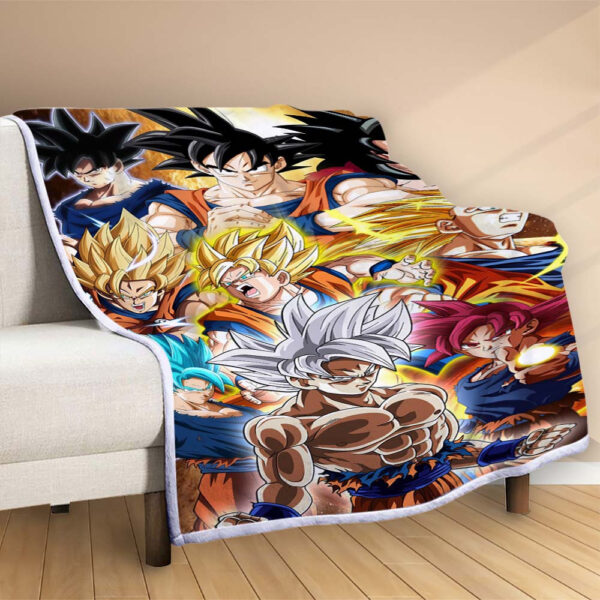 Plaid Dragon Ball Son Goku 1017 Couverture Polaire Plaid Canapé – Image 2
