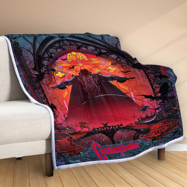 Plaid Salle de jeux Castlevania Couverture Polaire Plaid Canapé – Image 2