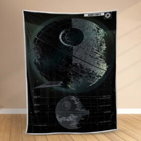 Plaid L’étoile de la mort II Star Wars Couverture Polaire Plaid Canapé