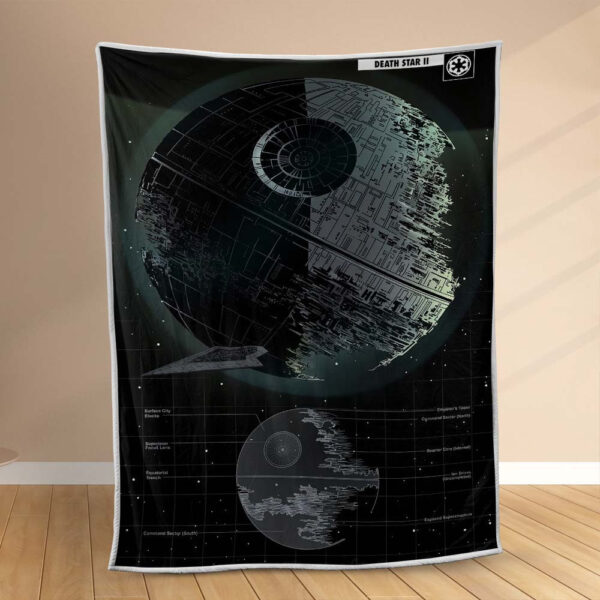 Plaid L'étoile de la mort II Star Wars Couverture Polaire Plaid Canapé