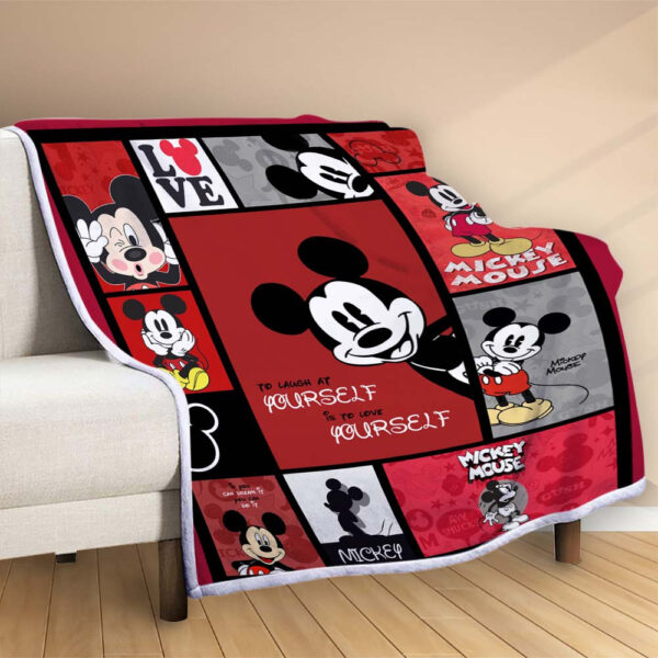 Plaid Disney Mickey Mouse 1001 Couverture Polaire Plaid Canapé – Image 2