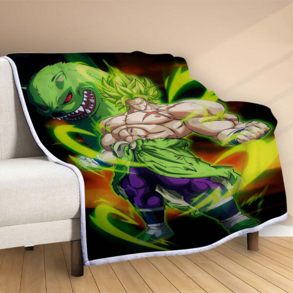 Plaid Broly Dragon Ball Z Couverture Polaire Plaid Canapé – Image 2