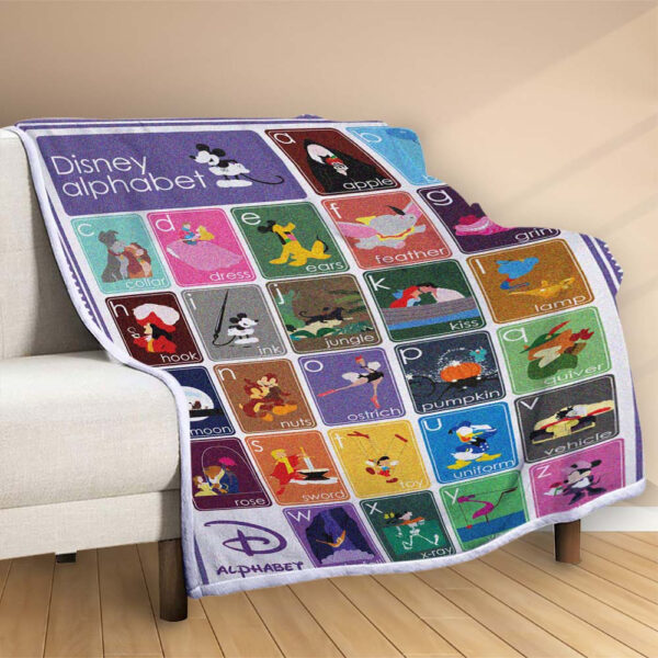Plaid Alphabet Disney Couverture Polaire Plaid Canapé – Image 2