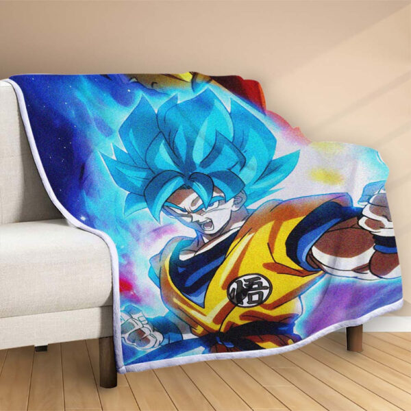 Plaid Dragon Ball Super Saiyen Couverture Polaire Plaid Canapé – Image 2