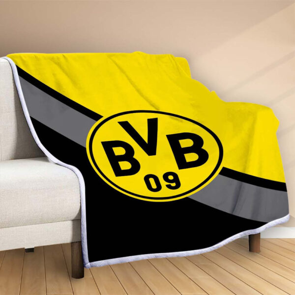 Plaid Borussia Dortmund BVB01 Couverture Polaire Plaid Canapé – Image 2