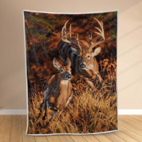 Plaid Famille de cerfs Couverture Polaire Plaid Canapé