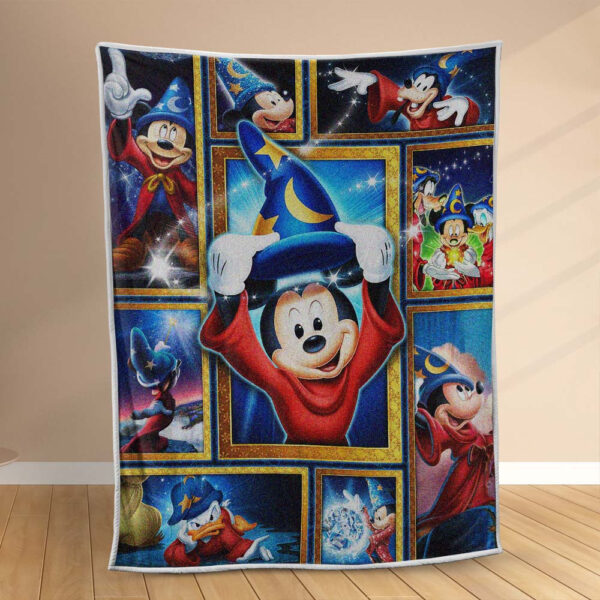 Plaid Disney Mickey Mouse Magie Couverture Polaire Plaid Canapé