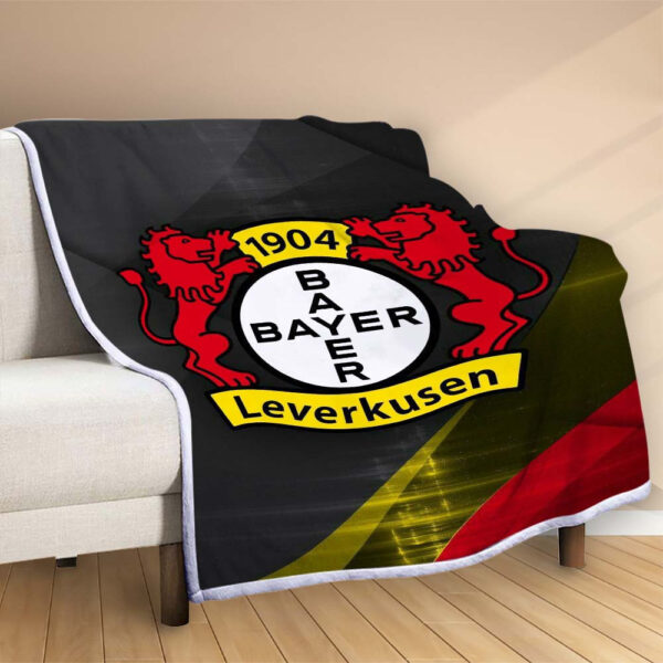 Plaid Équipe de football Bayer 04 Leverkusen 1904 Couverture Polaire Plaid Canapé – Image 2
