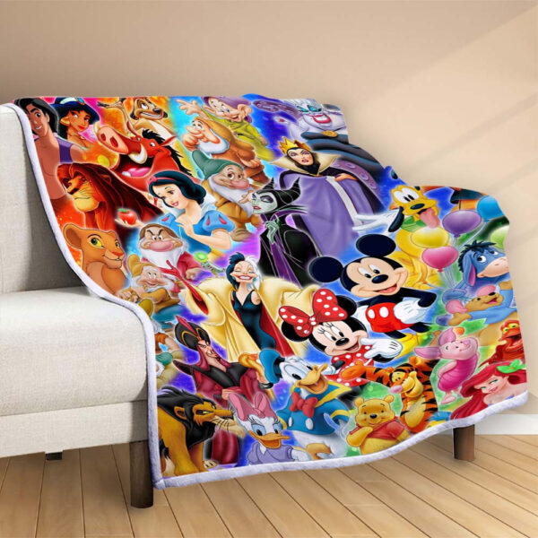 Plaid Disney Tous les personnages 1005 Couverture Polaire Plaid Canapé – Image 2