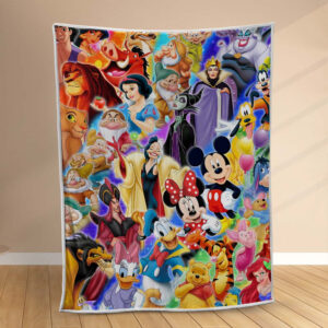 Plaid Disney Tous les personnages 1005 Couverture Polaire Plaid Canapé