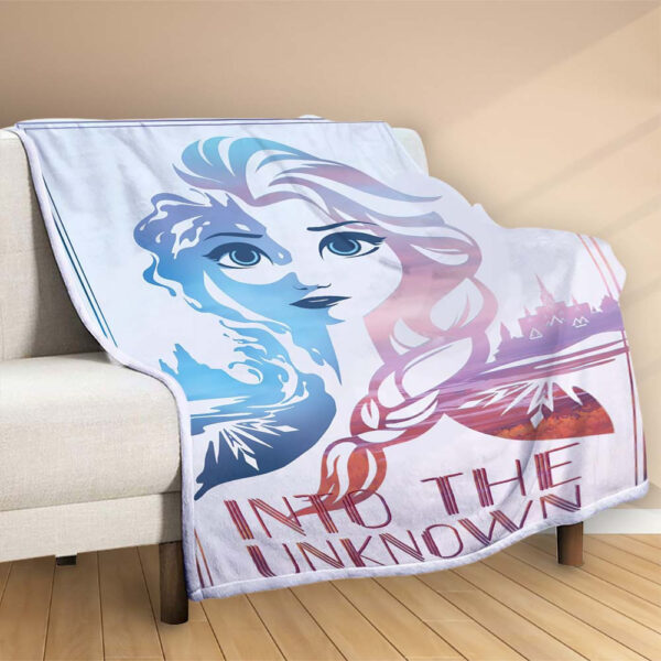 Plaid Elsa Frozen Disney dans l'inconnu Couverture Polaire Plaid Canapé – Image 2