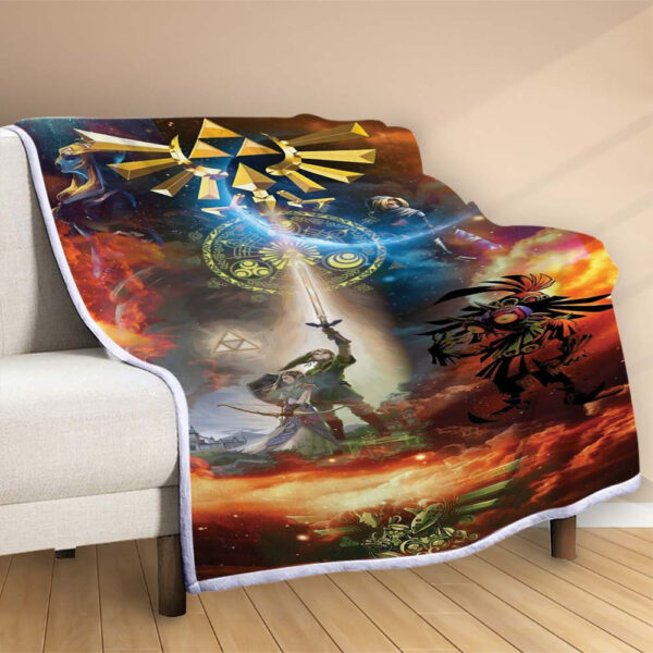 Plaid Legend of Zelda 1012 Couverture Polaire Plaid Canapé – Image 2