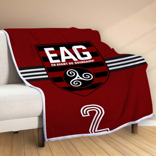 Plaid En Avant de Guingamp 1 Couverture Polaire Plaid Canapé – Image 2
