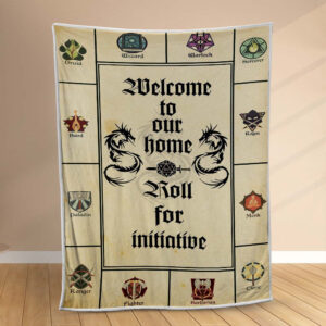 Plaid Dungeons & Dragons Bienvenue chez nous Couverture Polaire Plaid Canapé
