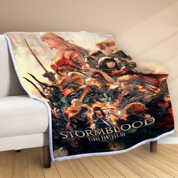 Plaid Idées de décoration Final Fantasy Stormblood Couverture Polaire Plaid Canapé – Image 2