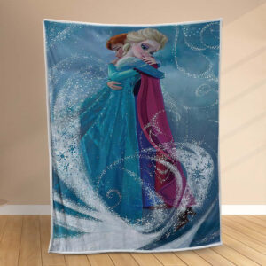 Plaid Elsa Anna Reine des Neiges Disney Couverture Polaire Plaid Canapé