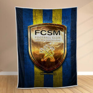 Plaid FSCM FC Sochaux-Montbéliard 4 Couverture Polaire Plaid Canapé