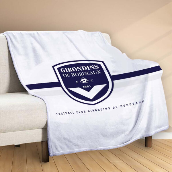 Plaid Girondins de Bordeaux 8 Couverture Polaire Plaid Canapé – Image 2