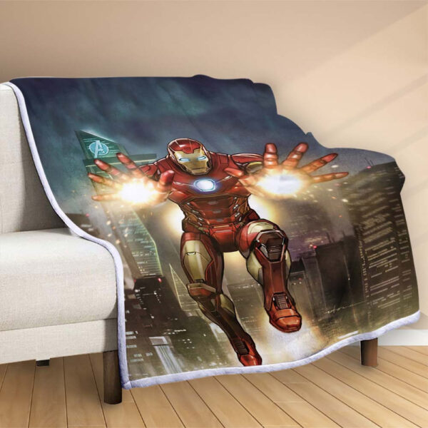 Plaid Ironman Avengers Marvel 105 Couverture Polaire Plaid Canapé – Image 2