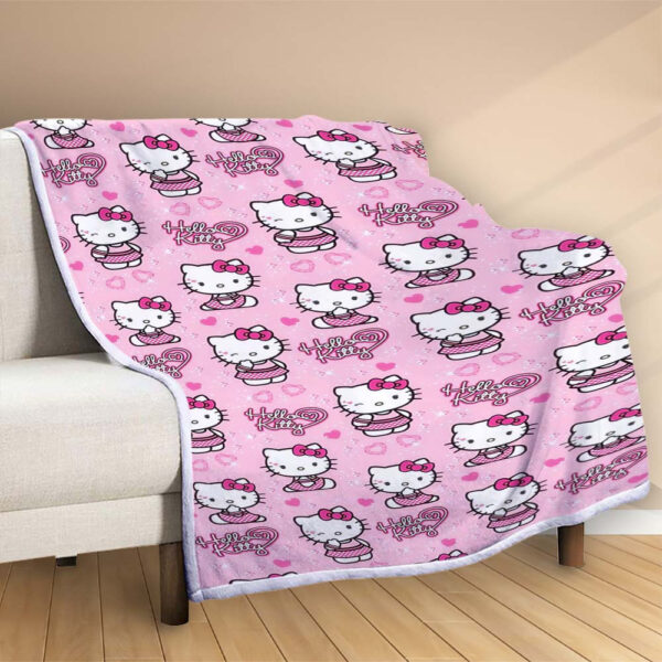 Plaid Hello Kitty 1004 Couverture Polaire Plaid Canapé – Image 2