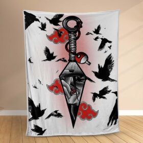 Plaid Itachi Uchiwa Akatsuki 1005 Couverture Polaire Plaid Canapé