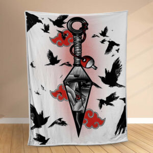 Plaid Itachi Uchiwa Akatsuki 1005 Couverture Polaire Plaid Canapé