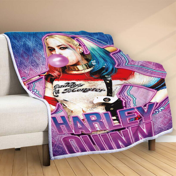 Plaid Harley Quinn DC 1002 Couverture Polaire Plaid Canapé – Image 2