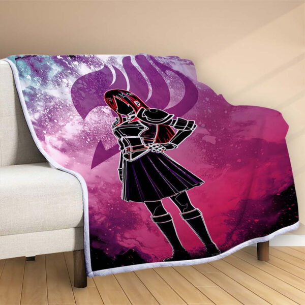 Plaid Fairy Tail Erza Scarlet Âme de Titania Couverture Polaire Plaid Canapé – Image 2