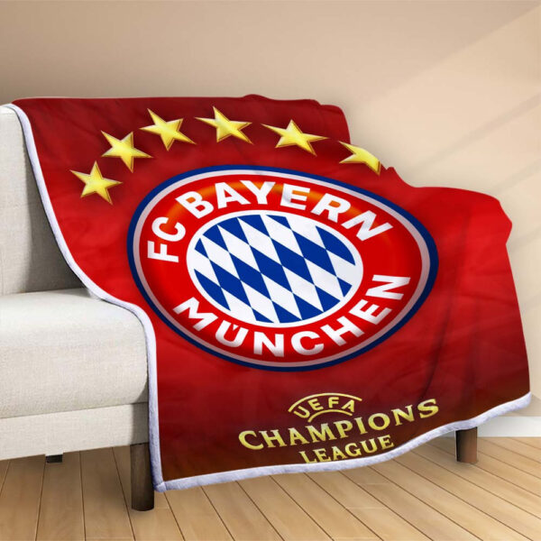 Plaid FC Bayern München FCB02 Couverture Polaire Plaid Canapé – Image 2