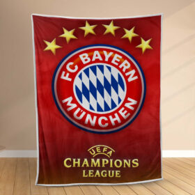 Plaid FC Bayern München FCB02 Couverture Polaire Plaid Canapé