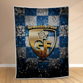 Plaid GF 38 Grenoble Foot 38 FC 1 Couverture Polaire Plaid Canapé