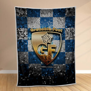 Plaid GF 38 Grenoble Foot 38 FC 1 Couverture Polaire Plaid Canapé