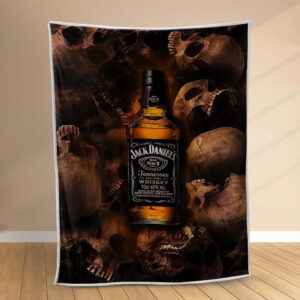 Plaid Jack Daniel's Crâne 1001 Couverture Polaire Plaid Canapé