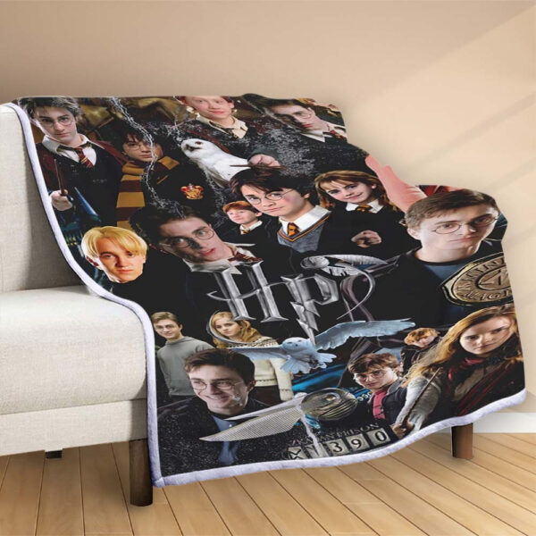 Plaid Harry Potter Tous les personnages Couverture Polaire Plaid Canapé – Image 2