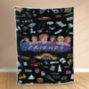 Plaid Friends Central Perk Holiday Special Christmas TV Show Couverture Polaire Plaid Canapé