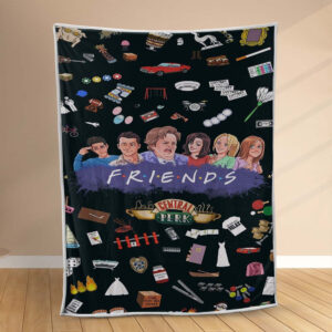 Plaid Friends Central Perk Holiday Special Christmas TV Show Couverture Polaire Plaid Canapé