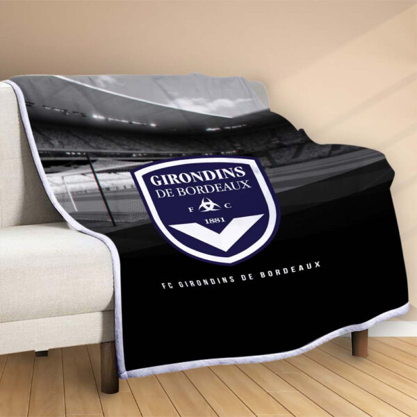 Plaid Girondins de Bordeaux 3 Couverture Polaire Plaid Canapé – Image 2