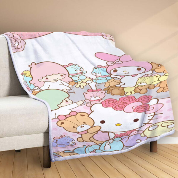 Plaid Hello Kitty 1003 Couverture Polaire Plaid Canapé – Image 2