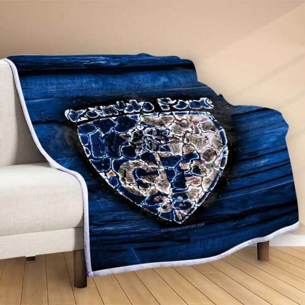 Plaid GF 38 Grenoble Foot 38 FC 3 Couverture Polaire Plaid Canapé – Image 2