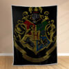 Plaid Logo de Poudlard Harry Potter Couverture Polaire Plaid Canapé
