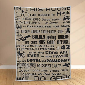 Plaid Dans cette maison, nous faisons une citation de geek Couverture Polaire Plaid Canapé