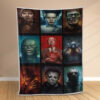 Plaid Horror Villain Characters Spécial Halloween Couverture Polaire Plaid Canapé