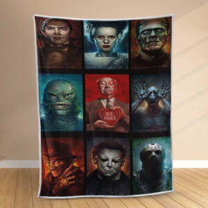 Plaid Horror Villain Characters Spécial Halloween Couverture Polaire Plaid Canapé