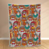 Plaid Chat drôle de Gryffondor Couverture Polaire Plaid Canapé