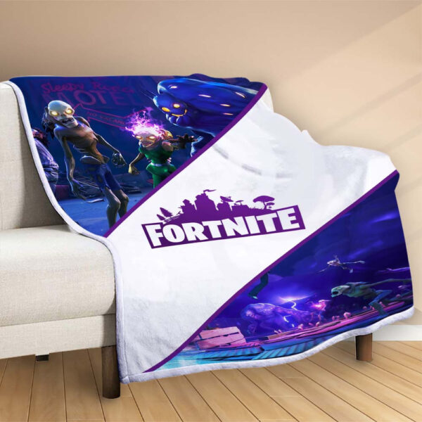 Plaid Zombies Fortnite Battle Royale Couverture Polaire Plaid Canapé – Image 2