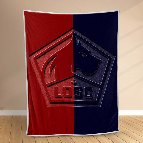 Plaid LOSC Lille OSC FC 3 Couverture Polaire Plaid Canapé