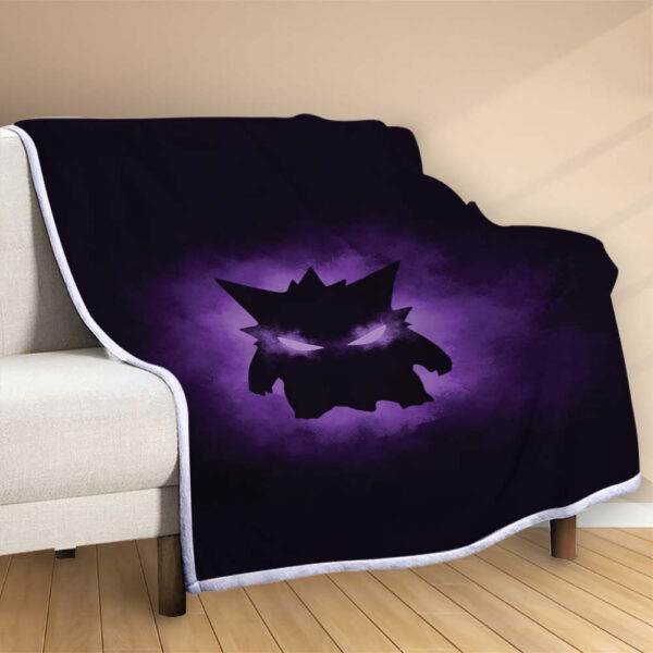 Plaid Gengar Pokemon 1001 Couverture Polaire Plaid Canapé – Image 2