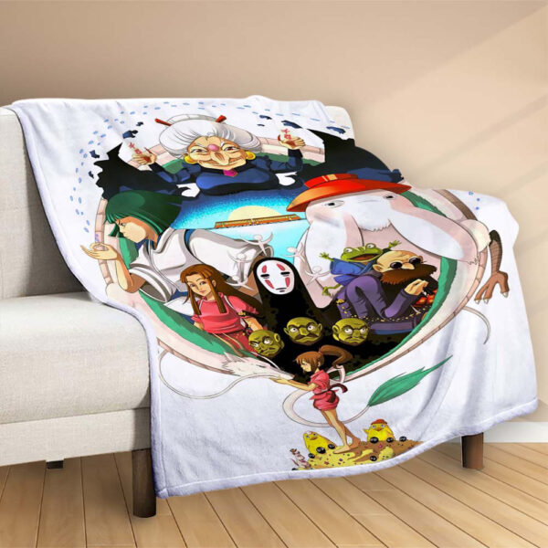 Plaid Ghibli Chihiro 1001 Couverture Polaire Plaid Canapé – Image 2