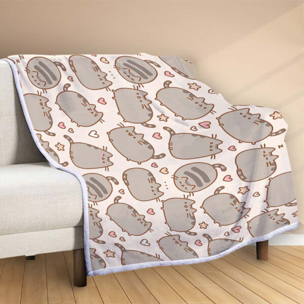 Plaid Pusheen chat 1004_1 Couverture Polaire Plaid Canapé – Image 2